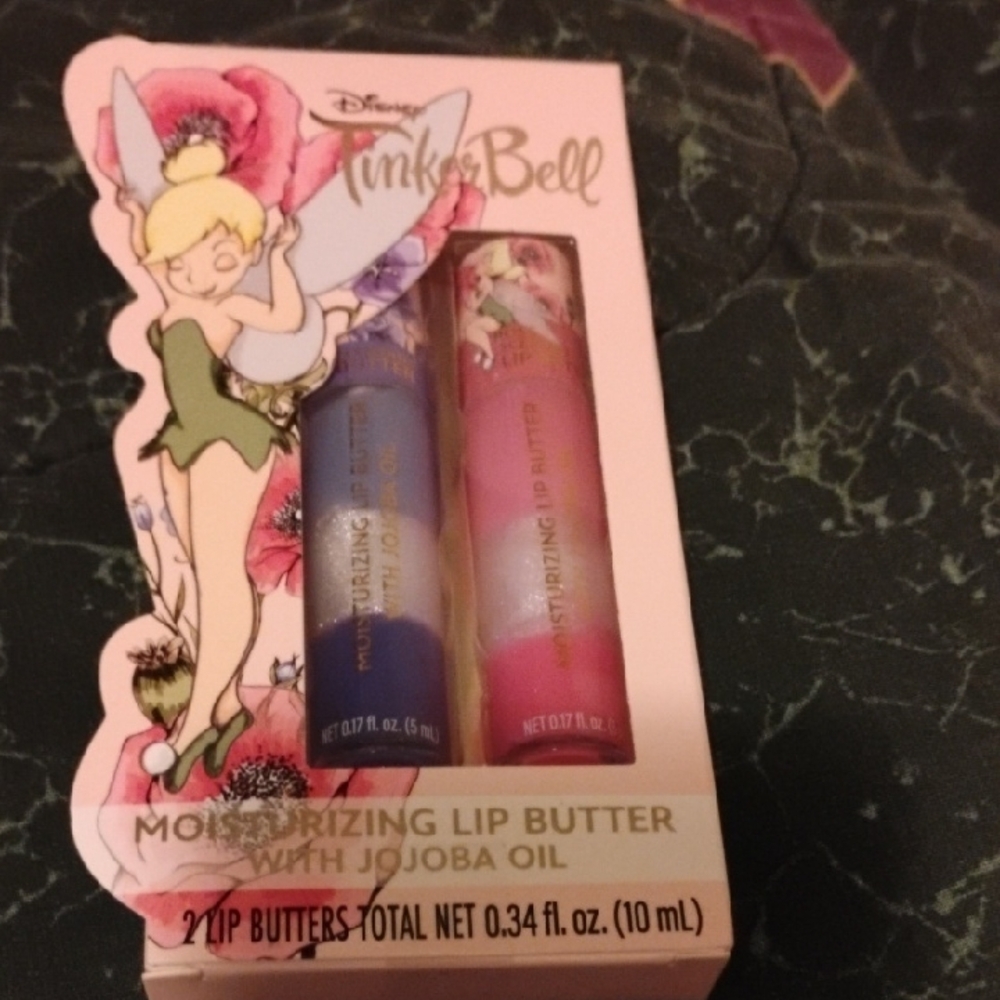 Disney Tinkerbell Moisturizing Lip Butter Set - Blue and Pink